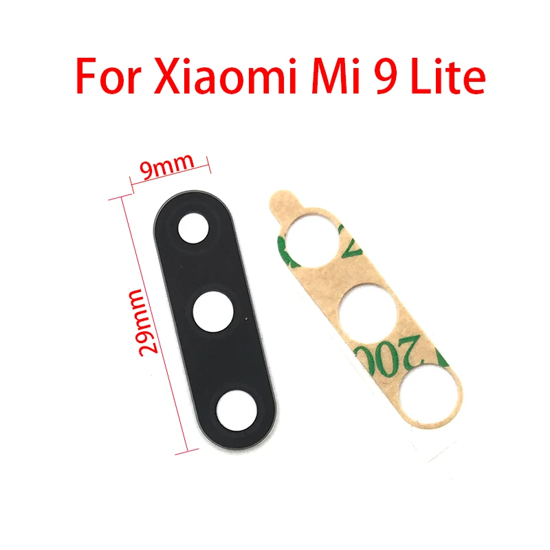 10 шт./лот, задняя камера стеклянный объектив для Xiaomi Mi 9 Lite стекло для камеры с клеем