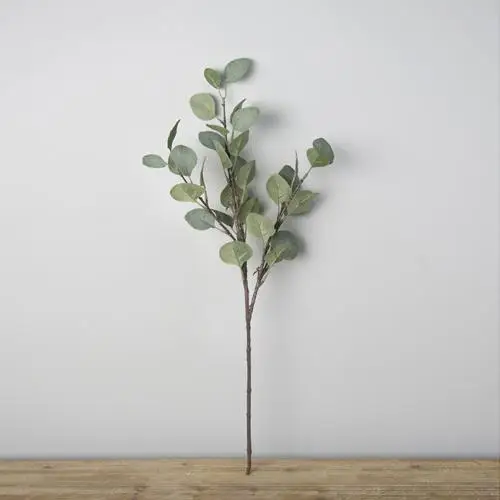 Grey White Лидер продаж, 1 шт., искусственный эвкалипт, зелень, Свадебный декор, растение, сделай сам, свадебный букет, венок - Цвет: Grey White