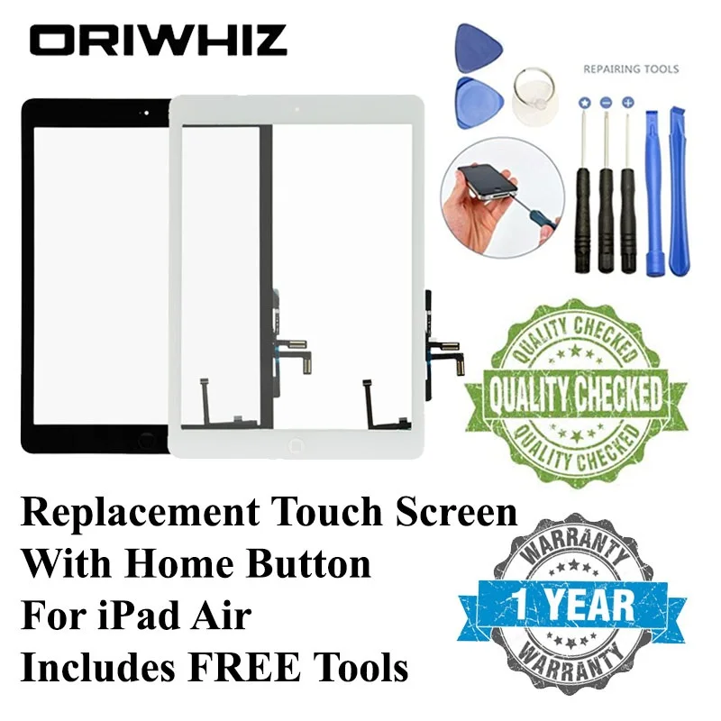 Скидка ORIWHIZ с сенсорным экраном, кнопка Home и клейкая лента для Apple iPad 2 3 4 mini 1 2 3 iPad Air 1 Черный и белый цвета в наличии