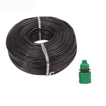 

50M 4/7MM Hose Garden Irrigation System Accessories Wear Black 1/4 Hose Watering Pipe Automatic Drip Watering Kit Villa Watering