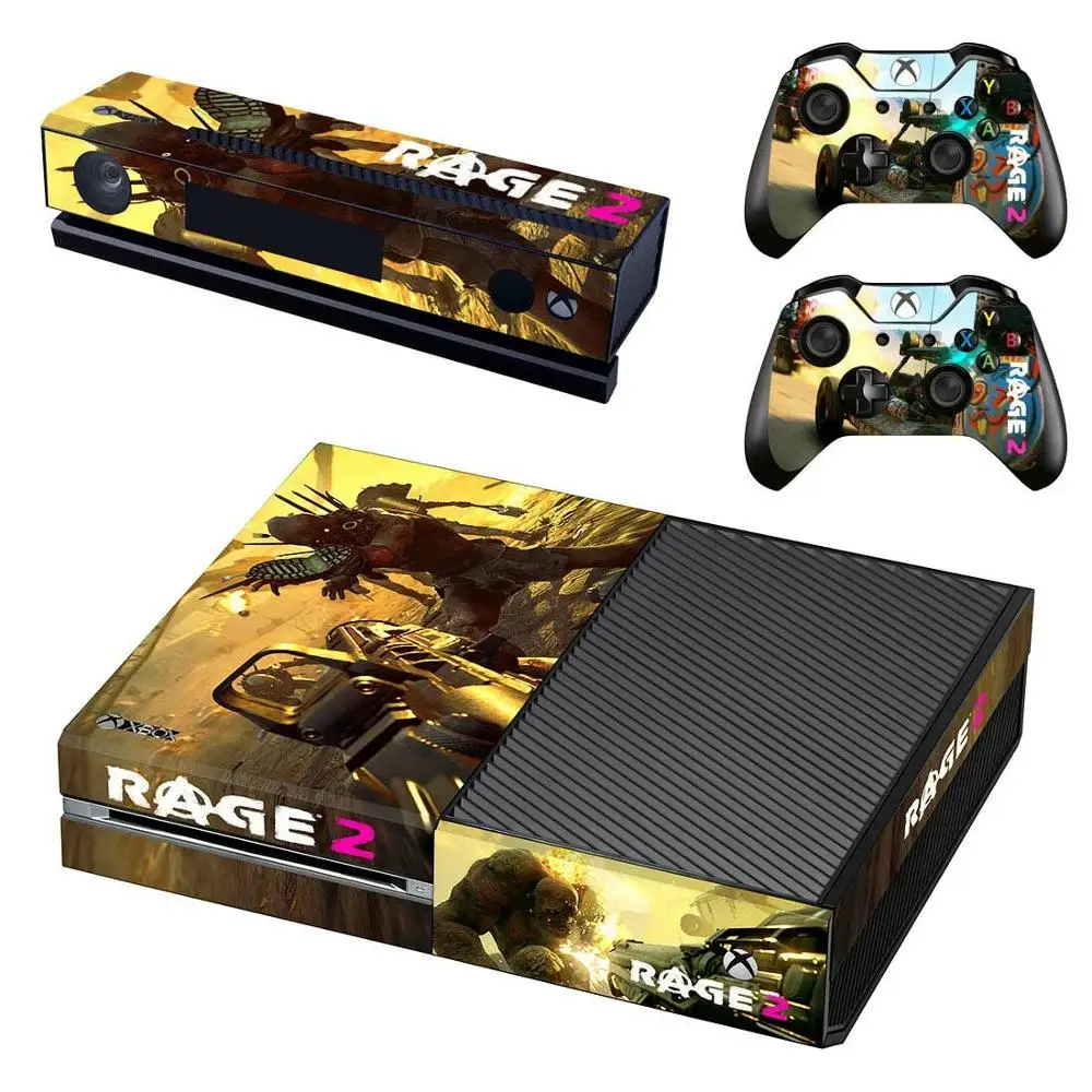 GSTM1927 Стикеры s Rage 2 для xbox one виниловые наклейки для кожи Стикеры Adesivo для xbox one консоль Kinect два контроллера шкуры - Цвет: GSTM1927
