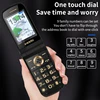 Dual Screen Flip Senior Cellphone 2G GSM Free Case SOS Large Push Button Fast Dial Loud Sound Camera Torch Elderly Foldale Phone 3