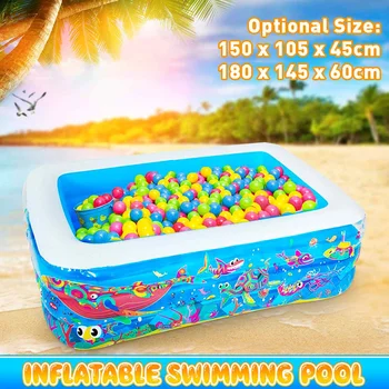 

Kid Inflatable Swimming Pool Children Bathing Tub Home Use Ocean Ball Paddling Pool Thicken Garden Backyard Square Swimming Pool