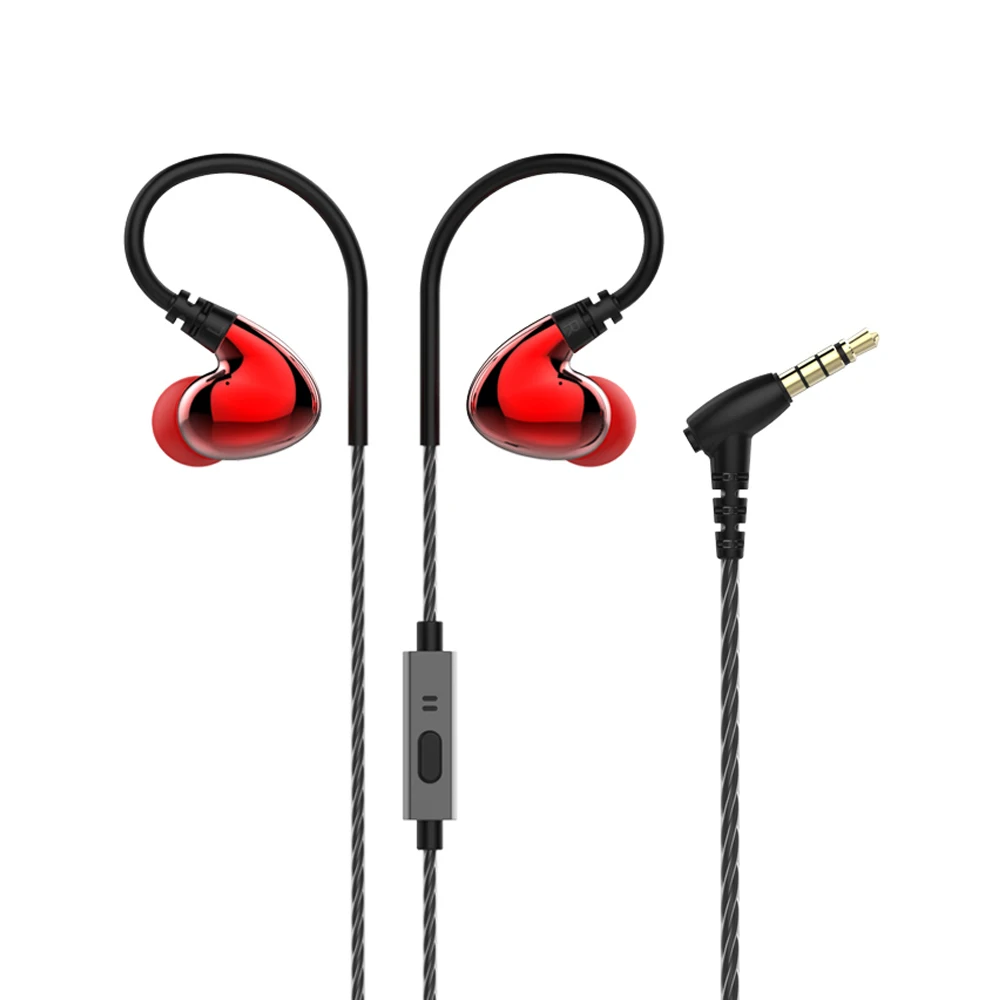 Studio Earphone dual phase drivers Headphones In ear Audiophile Headset Hi Res and High Fidelity Stereo with ergonomic titanium