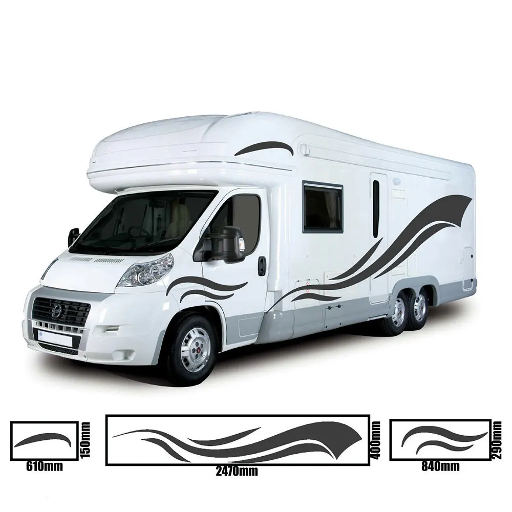 Hot Sell Car Stickers Motorhome Stripes Camper Sticker KK Vinyl Accessories for JDM SUV RV VAN Waterproof Decals PVC | Автомобили и