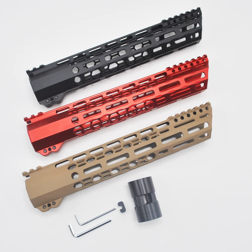 Aplus черный/красный/Загар 11 дюймов M-LOK зажима Сверхлегкий поплавок Handguard Picatinny крепление системы MLOK Охота AR-15 серии
