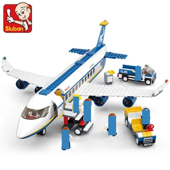 

463Pcs City Airport Airbus Aircraft Airplane Plane Brinquedos Avion Technic Building Blocks Bricks Educational Toys for Children