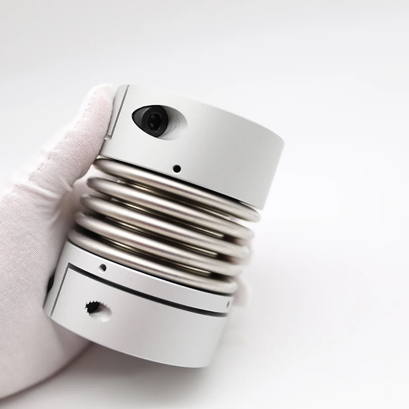 Aluminum alloy metal bellows coupling shaft coupler flexible coupling shaft connector rigid shaft coupler stainless steel elastic encoder motor screw high torque coupling with keyway CNC