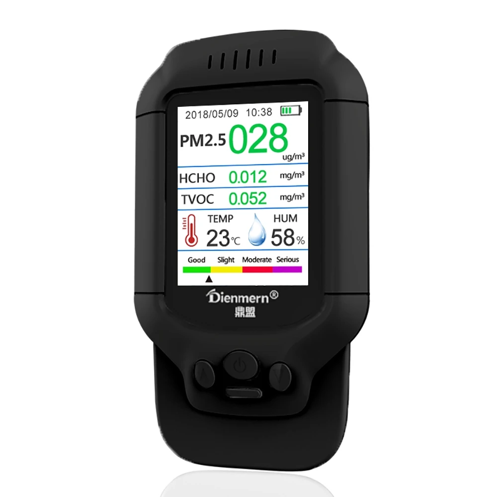 Детектор качества воздуха для PM2.5 HCHO TVOC температуры и влажности AQI детектор газа анализатор домашней защиты английская версия