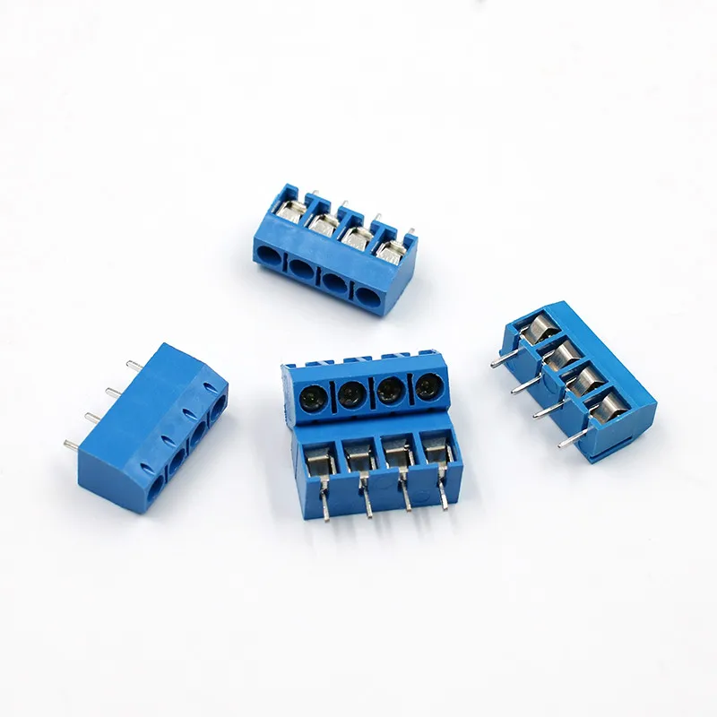 10 шт./лот KF301-5.0-2P KF301-3P KF301-4P шаг 5,0 мм прямой контакт Американская классификация проводов 2р 3P 4P винт клеммный блок печатных плат разъем сине-зеленый