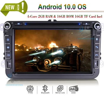 

8" CARPLAY BLUETOOTH DVD PLAYER ANDROID 10 GPS SATNAV DAB AUTORADIO FOR VW Passat B6 B7 CC Golf Plus Mk6 5 Jetta Mk5 6 Polo 6R