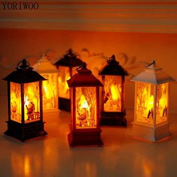 

YORIWOO Santa Claus Christmas Led Lights Pendants Drop Ornament Lantern Lamp Merry Christmas Decorations For Home 2020 Xmas Tree