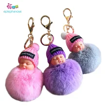 Спящая кукла, детская мини-кукла, игрушки для девочек, сумка, подвеска, помпон, плюшевая кукла, дети, девочки, Juguetes, брелок для ключей, кукла в форме ребенка, плюшевые игрушки