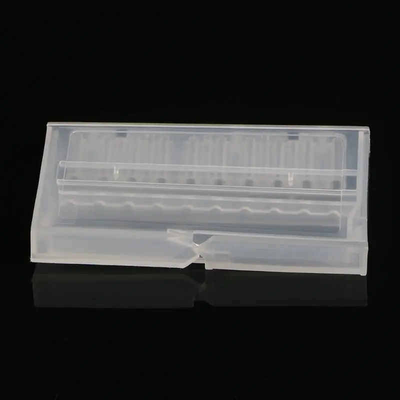 10 отверстий чехол для Сверла Ногтей Пластиковый пустой ящик для хранения фрезы Держатель 95AA