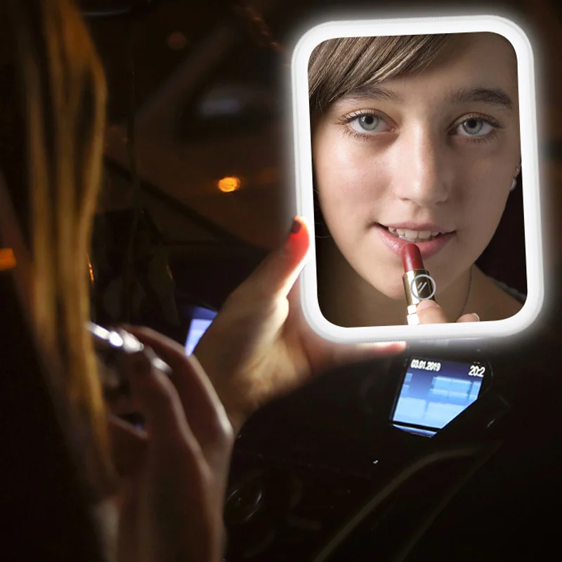 Косметическое зеркало с подсветкой для путешествий, косметическое зеркало с сенсорным экраном, портативное для косметики TP899