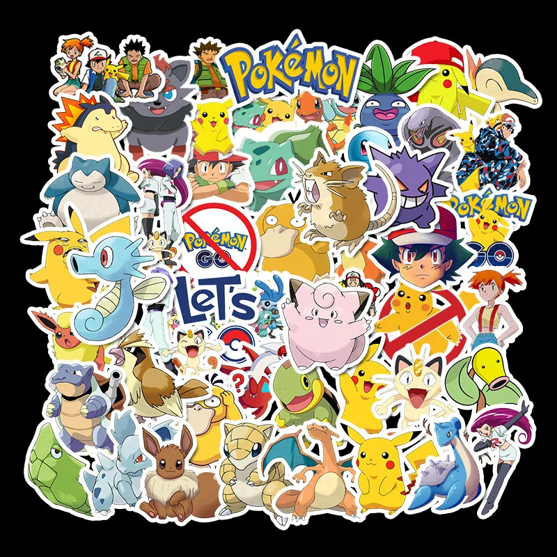 50 Pcs Lot Custom Stickers Papelaria font b Pet b font Elf Pokemon Pokemon Cartoon Stationery