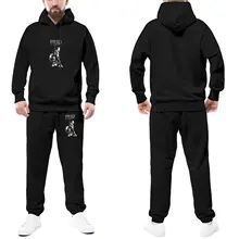 

Stalker Game Mens Tracksuit Set Stalker COP White Man Sweatsuits Casual Sweatpants and Hoodie Set Jogging