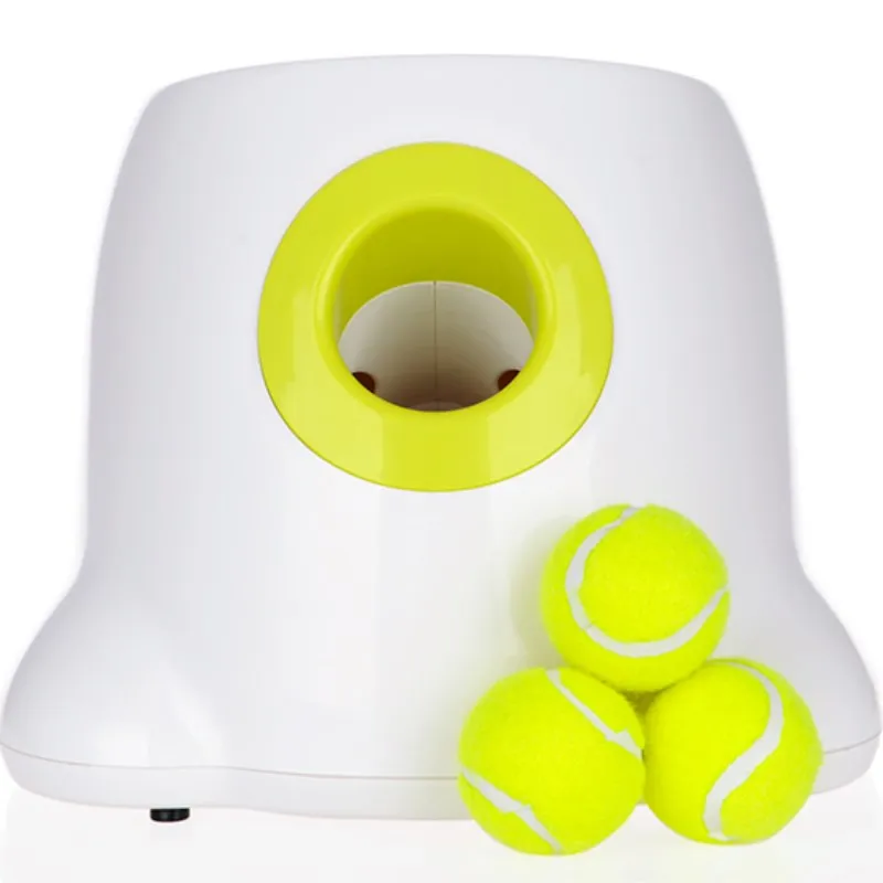 

Puppy toys Dog pet interactive toy Tennis Launcher Automatic throwing machine pet Ball throw device Section emission with 3 ball