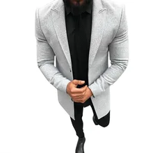 Весна Бизнес джентльмен Тренч Для мужчин модный бренд Повседневное с длинным рукавом ветровка с лацканами одноцветное стильное длинное пальто Mont Erkek