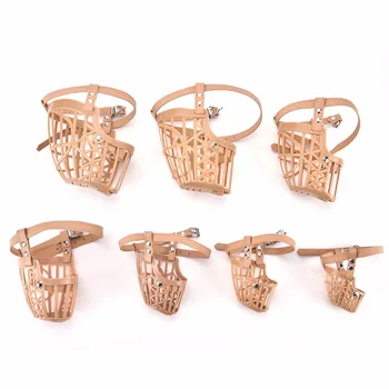 

Basket Design Strong Anti-biting Dog Mouth Muzzle Mask Anti-Bite Bark Muzzles for Dogs Adjustable PU Straps XS~XXXL Pet Products