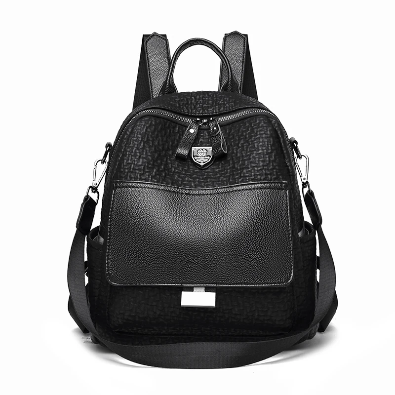 

New Luxury Women Backpack Vintage Travel Soft Leather Backpack Large Capacity Bookbag High Quality School Bags for Teenage Girls