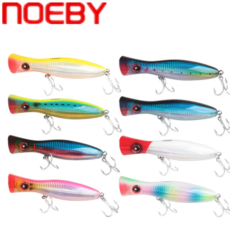NOEBY 120 мм/160 мм/200 мм приманка Поппер крепкий Тройной Крючок ABS пластик для водной