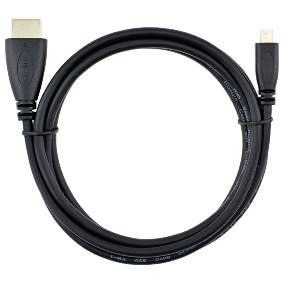 Микро HDMI к HDMI кабель 1080P микро HDMI Мужской к мужской адаптер для HDTV для GoPro Hero Tablet Micro HDMI кабель 1 м 3 метра