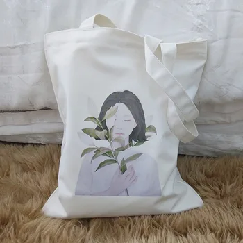 

Fashion Canvas Women Shoulder Bag Ladies Handbag Tote Eco Cotton Bag High Quality Cloth Grocery Bag Girl Shopping Shopper Bags