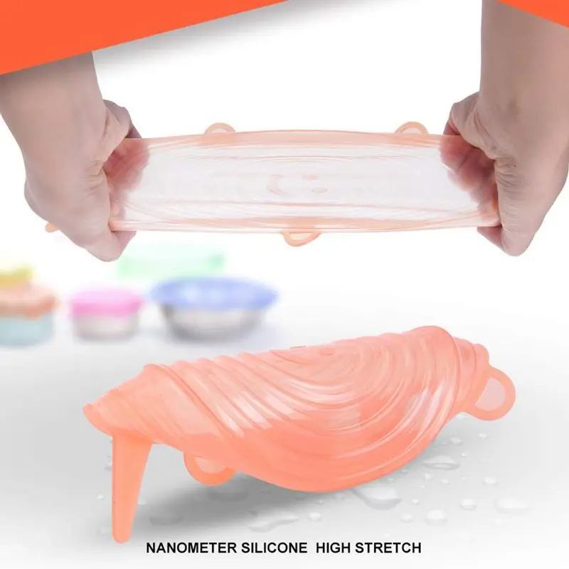 Силиконовые эластичные крышки-Ultimate Instalids Silcone крышки и пищевые крышки Huggers контейнер Silcone многоразовые крышки прочный хороший Ela