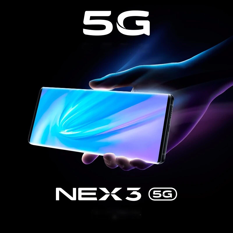 В, Vivo Nex 3, 5G, мобильный телефон, 12 Гб ОЗУ, 256 Гб ПЗУ, Android 9,0, Snapdragon 855, 6,89 дюймов, Super Amoled, 64.0MP, 44 Вт, зарядное устройство