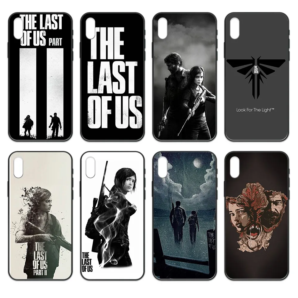 Последний из Us2 tpu 3D funda Etui черный чехол для телефона Корпус iphone 4 4s 5 5S SE 5C 6 6S 7 8 plus X