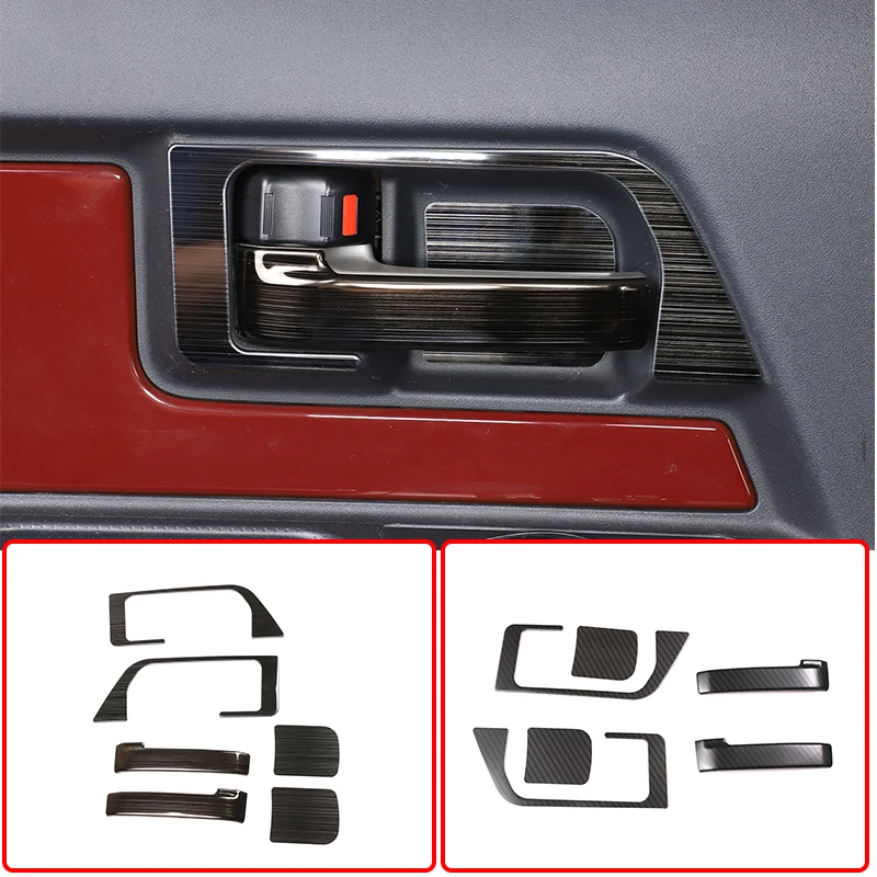 

For Toyota FJ Cruiser 2007-2021 Car styling Stainless Car Door Inner Door Handle Door Bowl Decoration Stickers Car Accessories