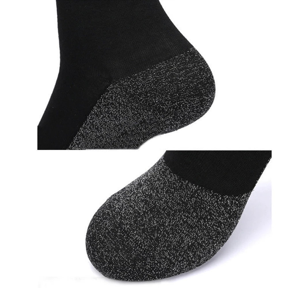 Изоляционные Лыжные носки зимние уличные Теплые черные 35 градусов ниже длинных спортивных алюминиевых волокон