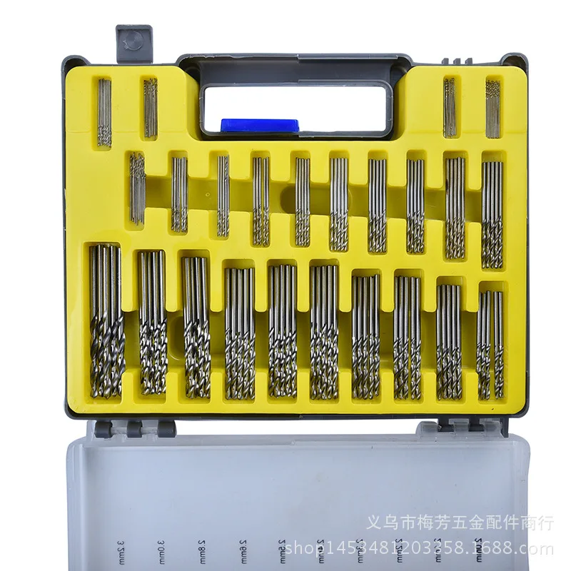 

Hot 150PC Mini Twist Blow Molded Boxed 0.4-3.2mm Small Drill Box Micro Hole Opener Set