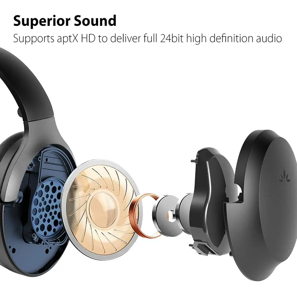 Bluetooth 5,0 Персонализированная функция аудио, aptX-HD Высокое качество звука, активное шумоподавление, съемный микрофон