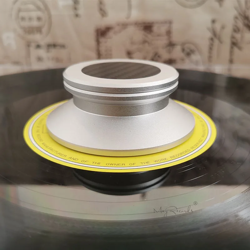 Carbon Fiber Aluminium Alloy Material LP Vinyl Turntables Metal Disc Stabilizer Record Weight vinyl turntable stabilizer