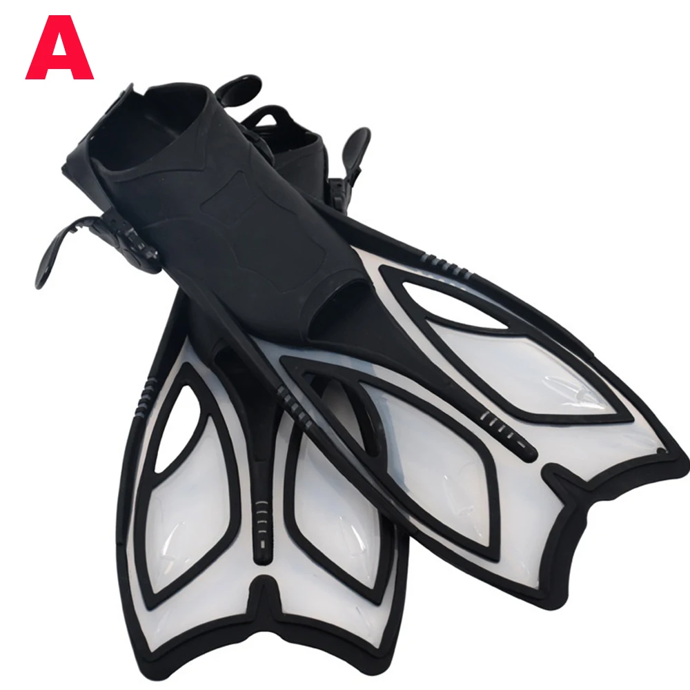 Diving Fins/Diving Goggles adult Adjustable Swimming shoes Silicone long Submersible Snorkeling Foot monofin Diving Flippers D20