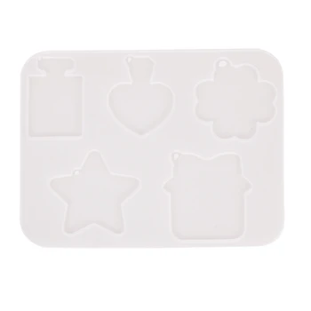 

Charm Epoxy Resin Silicone Mold with Hole Dog Tag Keychain Pendant Jewelry Casting Supplies