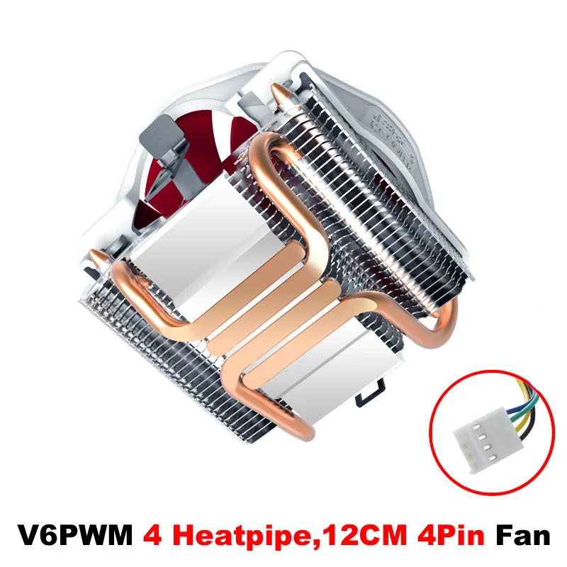 En-Labs тихий кулер для процессора с 100 мм PWM 4pin вентилятором для Intel LGA775/LGA1155/LGA1156, AMD Socket 754/939/AM2/AM2+/AM3/FM1/FM2