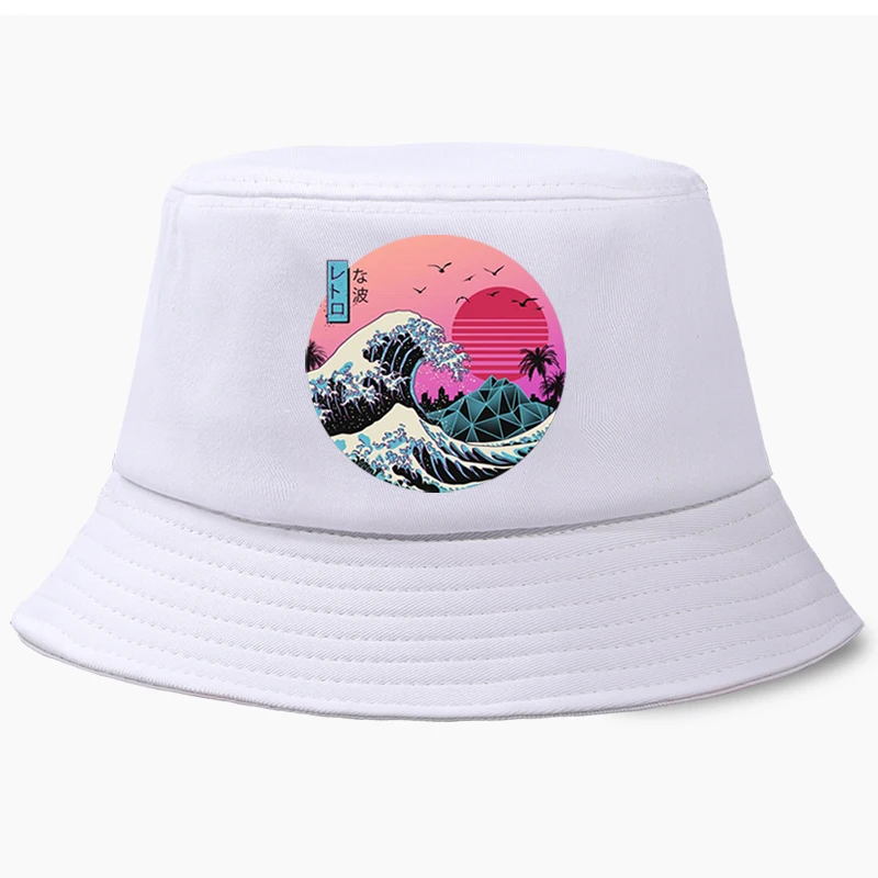 Шляпа Vaporwave Kanagawa Harajuku в японском стиле летняя мужская Панама для женщин и мужчин