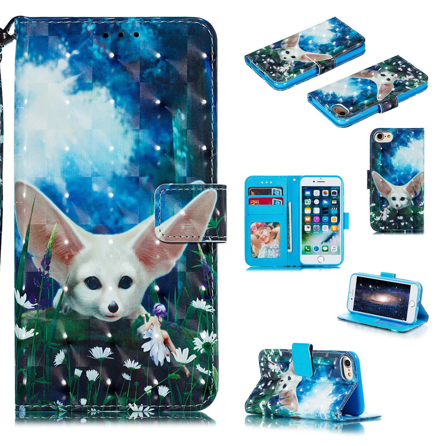 3D чехол-кошелек для Apple iPhone Xr 6,1 дюймов Xs max 6,5 дюймов 6s 6G 7G 8G pu кожаный флип-чехол для телефона 6s plus 7plus 8plus