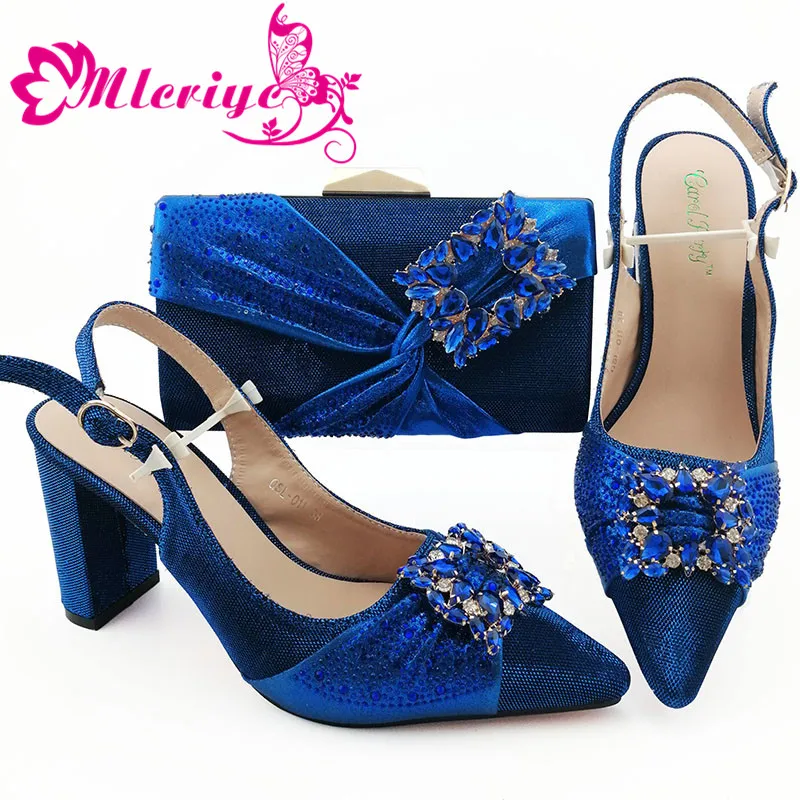 

2019 Elegant Style African Women Shoes And Bag To Match Set Italian High Heels Party Shoes And Bag Set For Wedding Dress