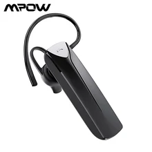 Mpow EM19, беспроводные наушники, Bluetooth 5,0, наушники с CVC6.0, с шумоподавлением, микрофон, один наушник, громкая связь, вызов для телефонов