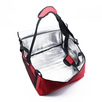 

Red Pizza Delivery Bag Insulated Storage Delivery Zipper Holder Container Case