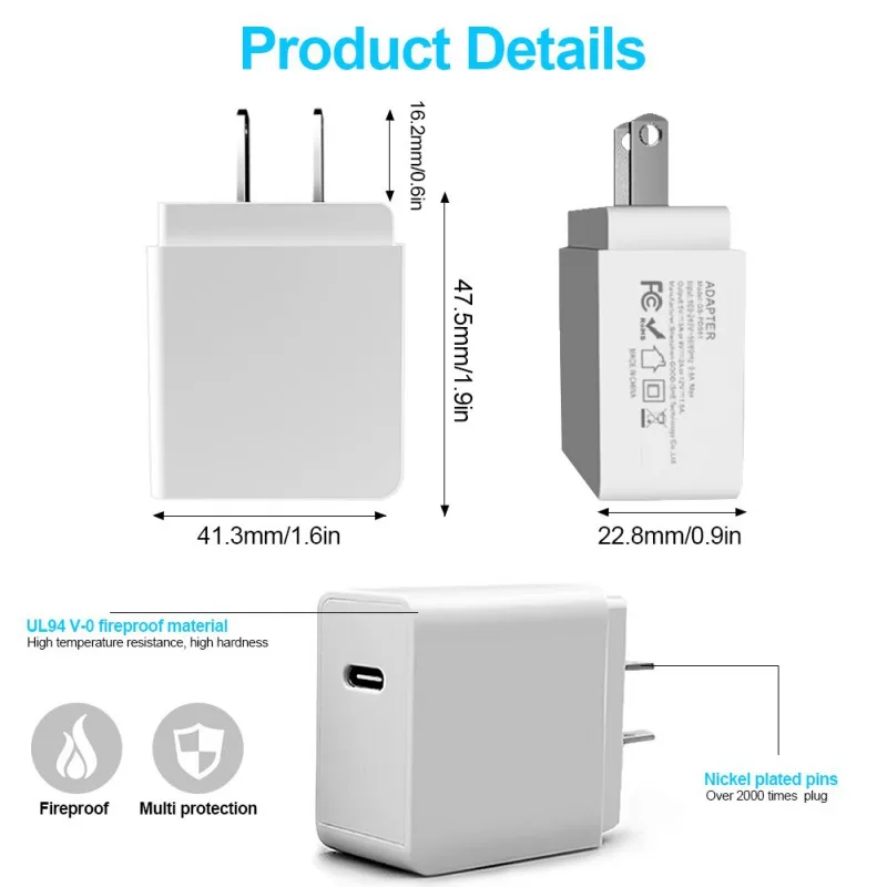 18 Вт USB-C PD 3,0 зарядное устройство для путешествий настенное зарядное устройство для Google Pixel samsung LG huawei Xiaomi US EU Plug