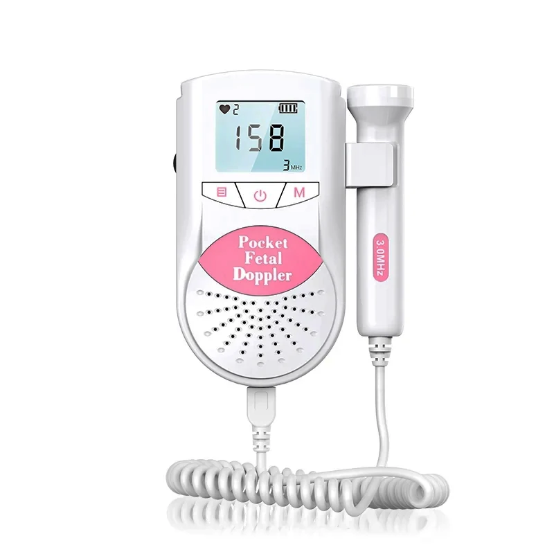 Ultrasonic Doppler Fetal Heartbeat Heart Rate Baby Detector Probe
