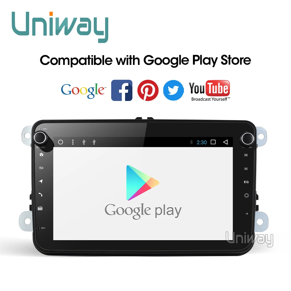 Cheap Uniway 8" 2 din android 8.1 car dvd for vw passat b6 b7 golf 5 6 tiguan polo octavia rapid fabia multimedia navigation player 1