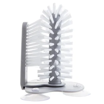 

Water Bottle Cleaning Brush Glass Washer Brush Cleaner Glass Cup Washer with Suction Base Bristle Brush for Glass Cup