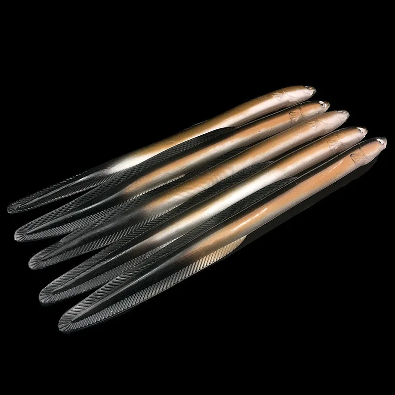 30 см 58 г силиконовая резиновая приманка, мягкая угря, черная приманка ...