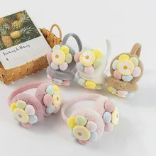 

Scalable Sun Flowers Earmuffs Winter Colorful Children Lovely Cold Proof Fashion Outdoor Plush Thicken Accessories Earmuffs